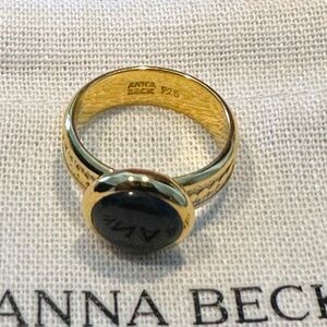 Anna Beck stunning gold ring with stone. 18k gold handmade in Bali.
